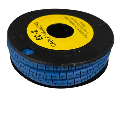 Grippes (T) Cable Marker 3.6mm to 5.2mm Color Blue 1roll 500pcs EC-2B