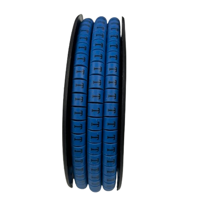 Grippes (T) Cable Marker 3.6mm to 5.2mm Color Blue 1roll 500pcs EC-2B