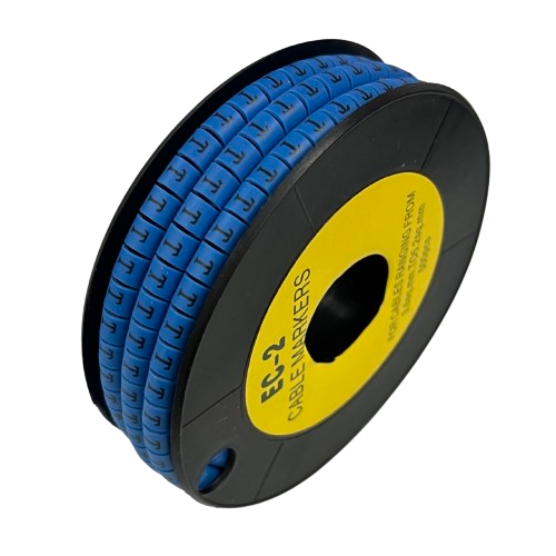 Grippes (T) Cable Marker 3.6mm to 5.2mm Color Blue 1roll 500pcs EC-2B