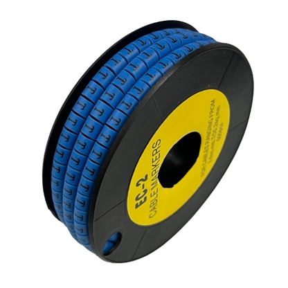 Grippes (T) Cable Marker 3.6mm to 5.2mm Color Blue 1roll 500pcs EC-2B