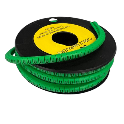 Cable (U) Marker EC-1 Green 2.6mm to 4.2mm 1000pcs 1 Roll   EC-1G(U)