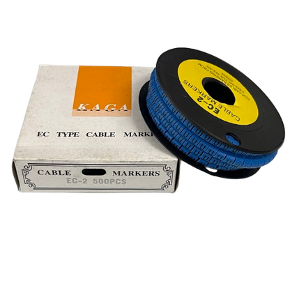 Grippes (U) Cable Marker 3.6mm to 5.2mm Color Blue 1roll 500pcs EC-2B