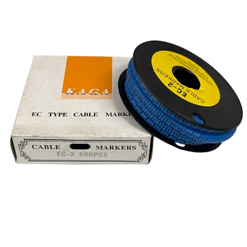 Grippes (U) Cable Marker 3.6mm to 5.2mm Color Blue 1roll 500pcs EC-2B