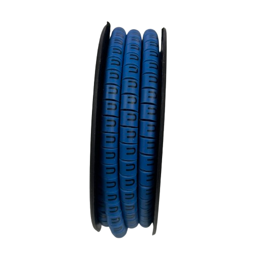 Grippes (U) Cable Marker 3.6mm to 5.2mm Color Blue 1roll 500pcs EC-2B