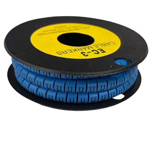 Grippes (U) Cable Marker 5.0mm to 7.2mm (350pcs) Blue    EC-3B(U)