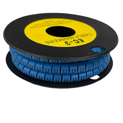 Grippes (U) Cable Marker 5.0mm to 7.2mm (350pcs) Blue    EC-3B(U)