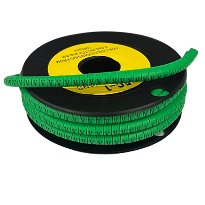 Cable (V) Marker EC-1 Green 2.6mm to 4.2mm 1000pcs 1 Roll   EC-1G(V)