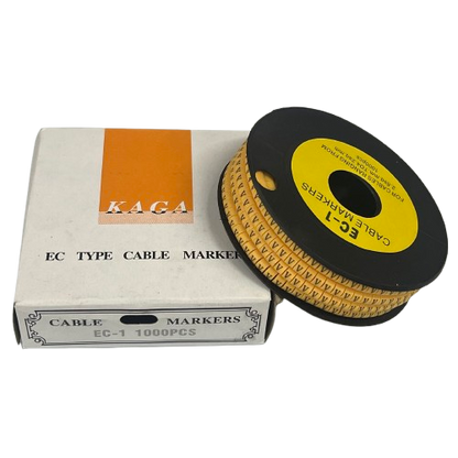 Cable (V) Marker 2.6mm to 4.2mm ( 1000pcs) Yellow EC-1Y