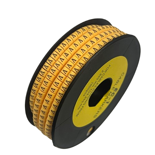 Cable (V) Marker 2.6mm to 4.2mm ( 1000pcs) Yellow EC-1Y