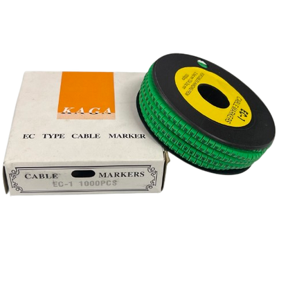 Cable (W) Marker EC-1 Green 2.6mm to 4.2mm 1000pcs 1 Roll   EC-1G(W)