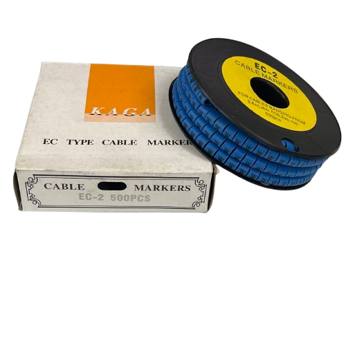 Grippes (W) Cable Marker 3.6mm to 5.2mm Color Blue 1roll 500pcs EC-2B