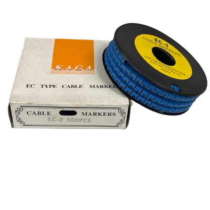 Grippes (W) Cable Marker 3.6mm to 5.2mm Color Blue 1roll 500pcs EC-2B