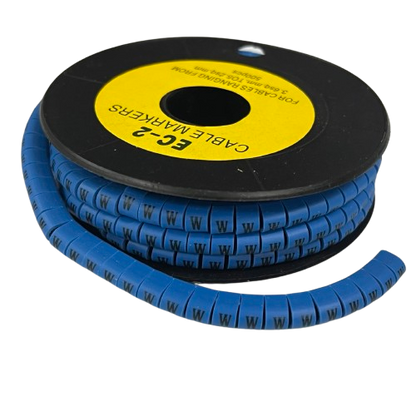 Grippes (W) Cable Marker 3.6mm to 5.2mm Color Blue 1roll 500pcs EC-2B