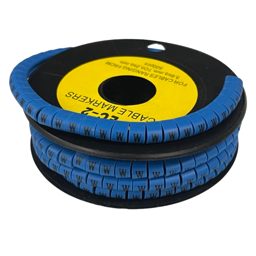 Grippes (W) Cable Marker 3.6mm to 5.2mm Color Blue 1roll 500pcs EC-2B