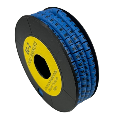 Grippes (W) Cable Marker 3.6mm to 5.2mm Color Blue 1roll 500pcs EC-2B