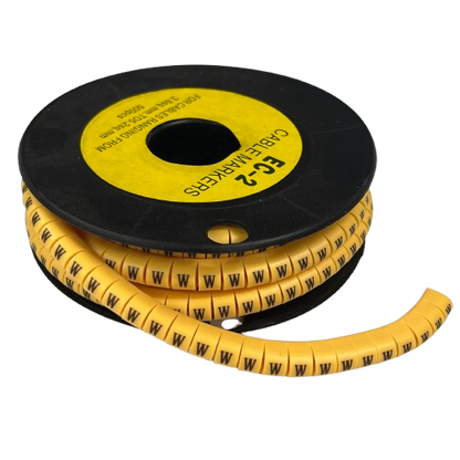 Grippes (W) Cable Marker 3.6mm to 5.2mm Color Yellow 1roll 500pcs) EC-2Y