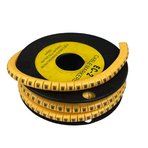 Grippes (W) Cable Marker 3.6mm to 5.2mm Color Yellow 1roll 500pcs) EC-2Y