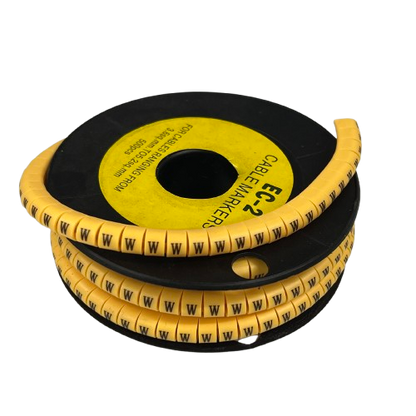 Grippes (W) Cable Marker 3.6mm to 5.2mm Color Yellow 1roll 500pcs) EC-2Y