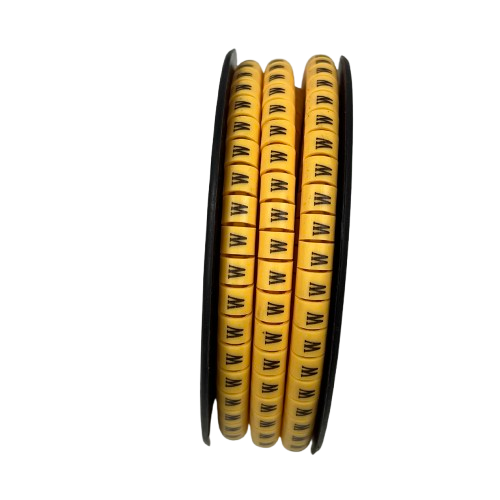 Grippes (W) Cable Marker 3.6mm to 5.2mm Color Yellow 1roll 500pcs) EC-2Y