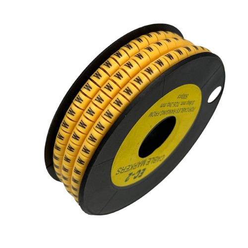 Grippes (W) Cable Marker 3.6mm to 5.2mm Color Yellow 1roll 500pcs) EC-2Y