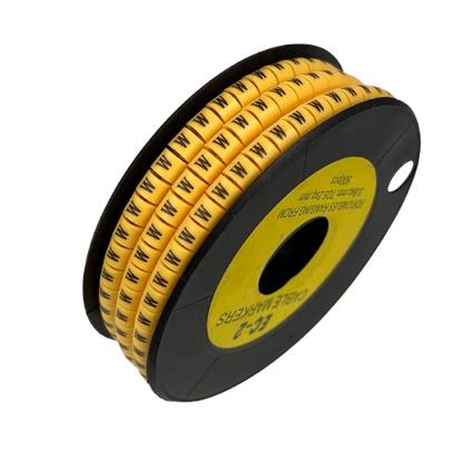 Grippes (W) Cable Marker 3.6mm to 5.2mm Color Yellow 1roll 500pcs) EC-2Y
