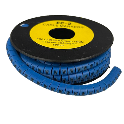 Grippes (W) Cable Marker 5.0mm to 7.2mm (350pcs) Blue EC-3B(W)