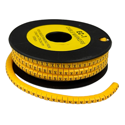 Cable (X) Marker 2.6mm to 4.2mm ( 1000pcs) Yellow EC-1Y