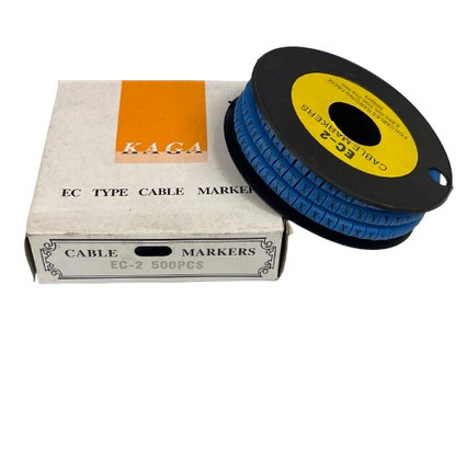Grippes (X) Cable Marker 3.6mm to 5.2mm Color Blue 1roll 500pcs EC-2B