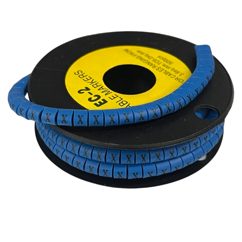 Grippes (X) Cable Marker 3.6mm to 5.2mm Color Blue 1roll 500pcs EC-2B