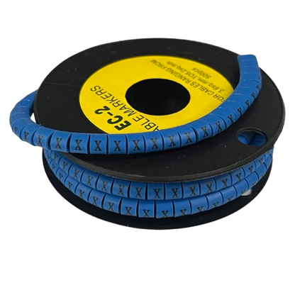 Grippes (X) Cable Marker 3.6mm to 5.2mm Color Blue 1roll 500pcs EC-2B