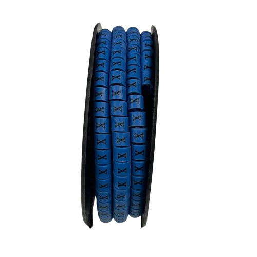 Grippes (X) Cable Marker 3.6mm to 5.2mm Color Blue 1roll 500pcs EC-2B