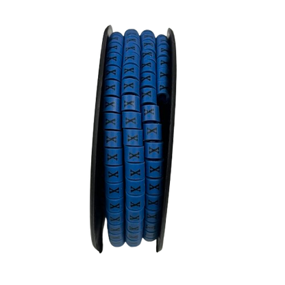 Grippes (X) Cable Marker 3.6mm to 5.2mm Color Blue 1roll 500pcs EC-2B