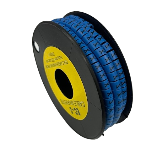 Grippes (X) Cable Marker 3.6mm to 5.2mm Color Blue 1roll 500pcs EC-2B