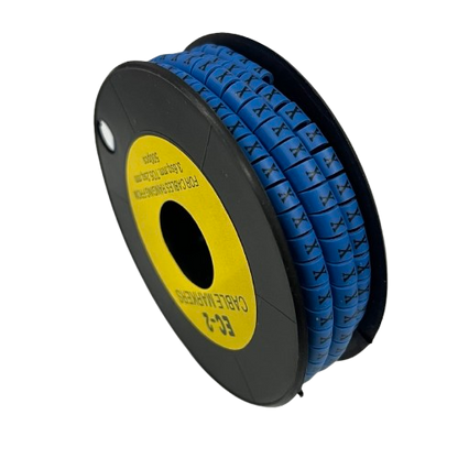 Grippes (X) Cable Marker 3.6mm to 5.2mm Color Blue 1roll 500pcs EC-2B