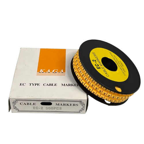Grippes (X) Cable Marker 3.6mm to 5.2mm Color Yellow 1roll 500pcs) EC-2Y