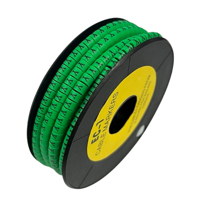 Cable (Y) Marker EC-1 Green 2.6mm to 4.2mm 1000pcs 1 Roll   EC-1G(Y)