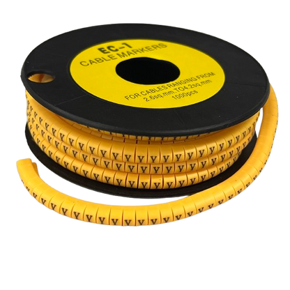 Cable (Y) Marker 2.6mm to 4.2mm ( 1000pcs) Yellow EC-1Y