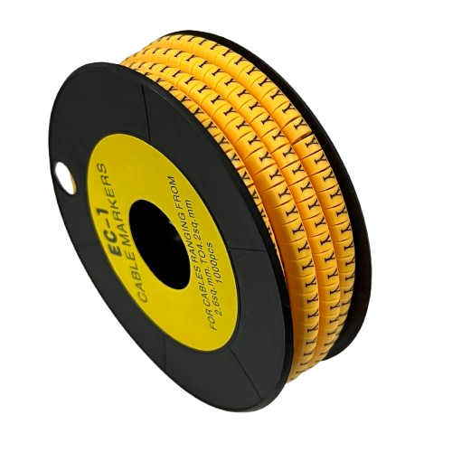Cable (Y) Marker 2.6mm to 4.2mm ( 1000pcs) Yellow EC-1Y