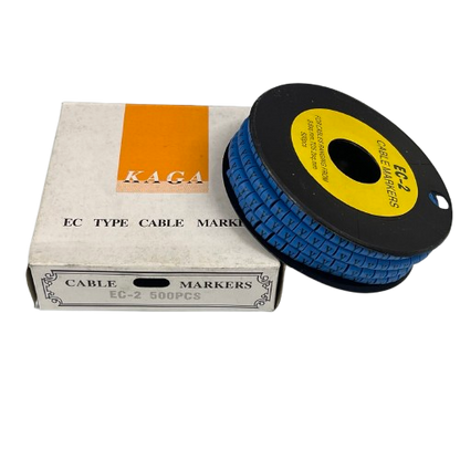 Grippes (Y) Cable Marker 3.6mm to 5.2mm Color Blue 1roll 500pcs EC-2B