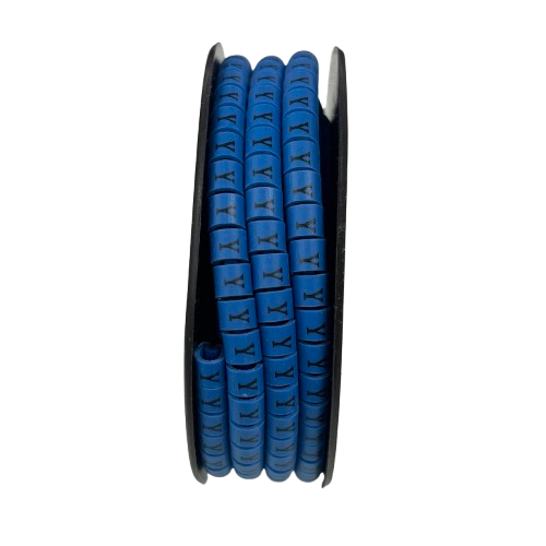 Grippes (Y) Cable Marker 3.6mm to 5.2mm Color Blue 1roll 500pcs EC-2B