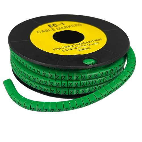 Cable (Z) Marker EC-1 Green 2.6mm to 4.2mm 1000pcs 1 Roll   EC-1G(Z)