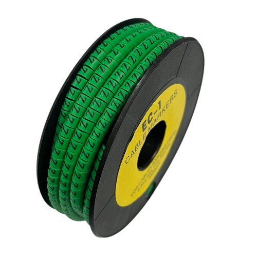 Cable (Z) Marker EC-1 Green 2.6mm to 4.2mm 1000pcs 1 Roll   EC-1G(Z)