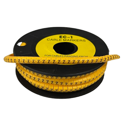 Cable (Z) Marker 2.6mm to 4.2mm ( 1000pcs) Yellow EC-1Y