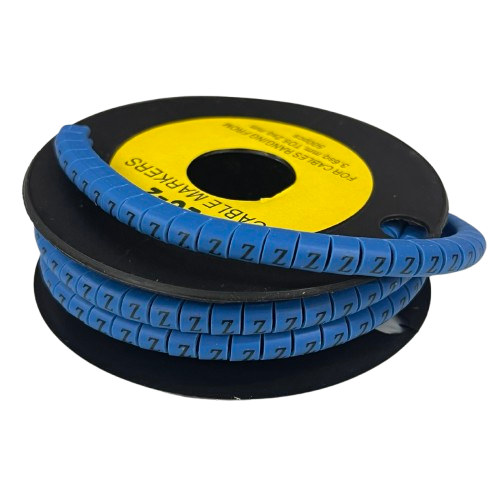 Grippes (Z) Cable Marker 3.6mm to 5.2mm Color Blue 1roll 500pcs EC-2B