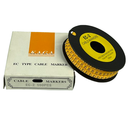 Grippes (Z) Cable Marker 3.6mm to 5.2mm Color Yellow 1 roll (500pcs) EC-2Y