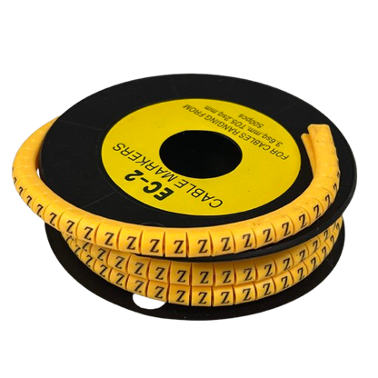 Grippes (Z) Cable Marker 3.6mm to 5.2mm Color Yellow 1 roll (500pcs) EC-2Y