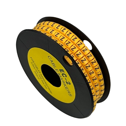 Grippes (Z) Cable Marker 3.6mm to 5.2mm Color Yellow 1 roll (500pcs) EC-2Y