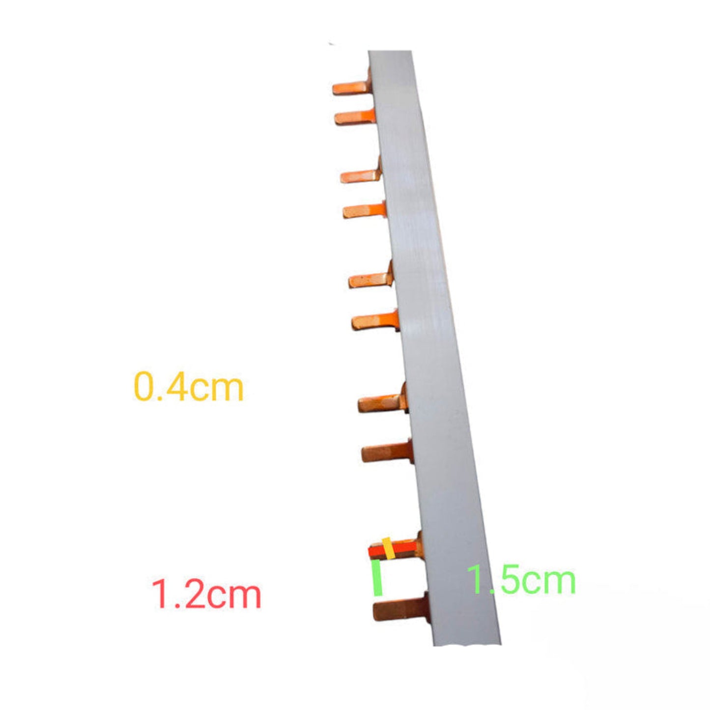 HIMEL_Bus_Bar_2P_for_2_Pole_Miniature_Breaker_10Pins_-_HBBT2P63A15P_10P___with_Dimension_ Electx