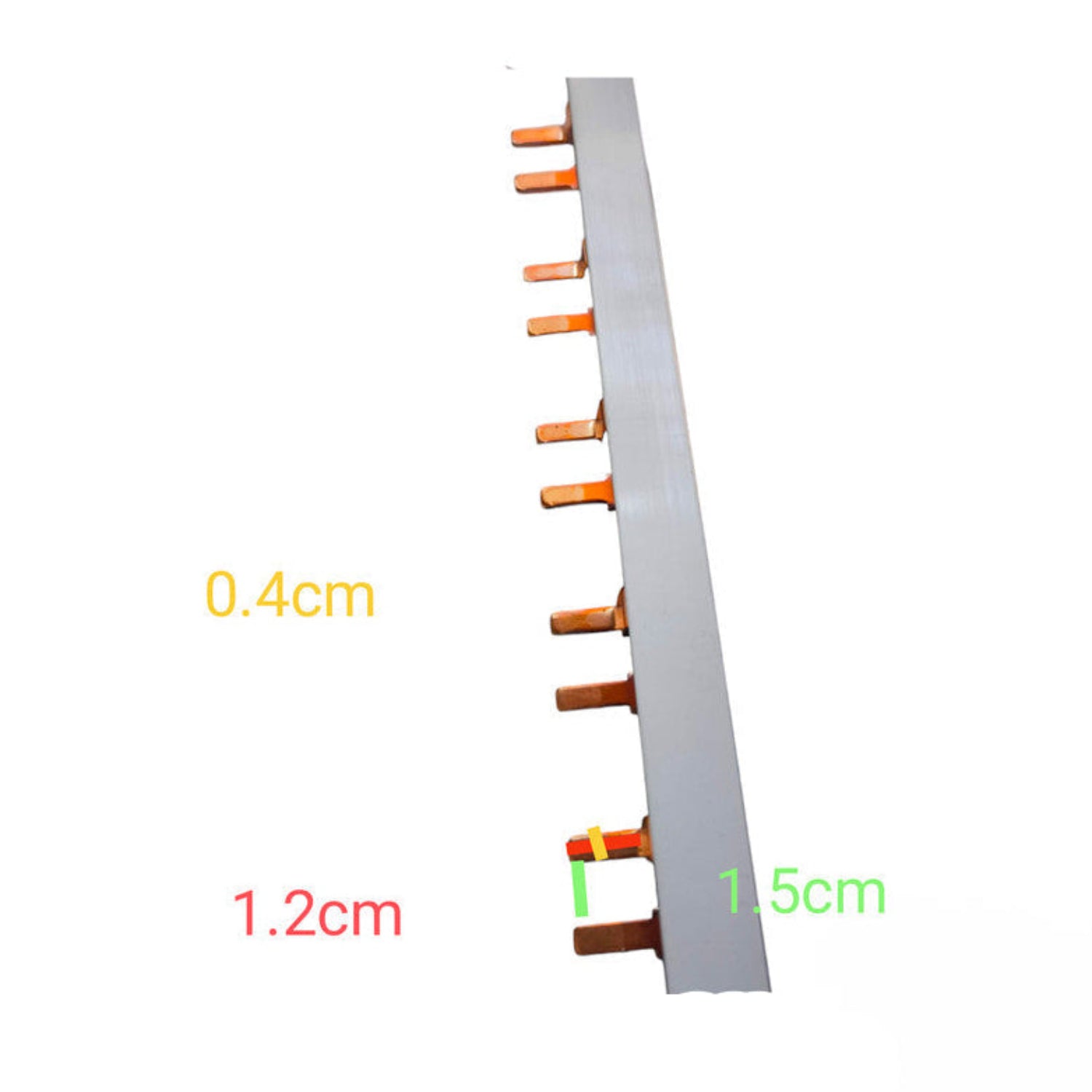 HIMEL_Bus_Bar_2P_for_2_Pole_Miniature_Breaker_10Pins_-_HBBT2P63A15P_10P___with_Dimension_ Electx