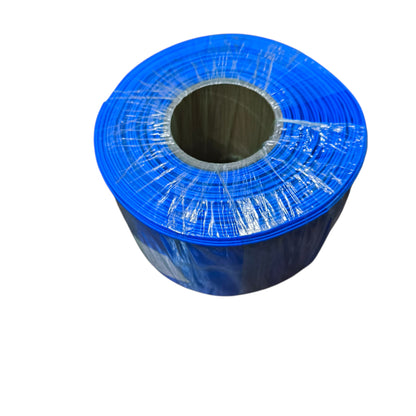 Heat Shrinkable Tube 70mm Blue 1 Meter Per Order 125 Degrees Celsius 2:1 Ratio 1000V Insulation 25 Meters Per Roll